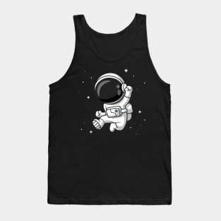 Happy Astronaut Jumping Cartoon Tank Top